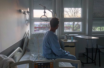 patient looking outside window